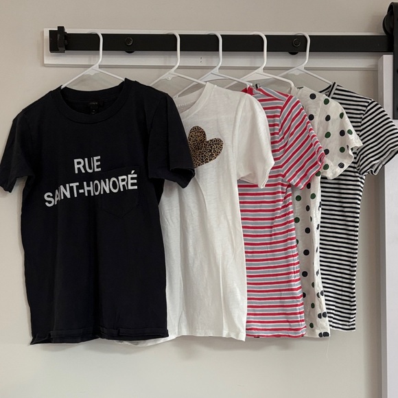 J. Crew Cotton T Shirts, 5 in a Bundle, XS - Picture 1 of 15